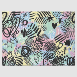 Colorful Urban Graffiti Pattern (9) Tissue Paper