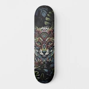 Colorful Urban Street Art Inspired Jungle Fox Skateboard
