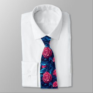 Colorful Valentine Gifts For Boyfriend Rose Floral Tie