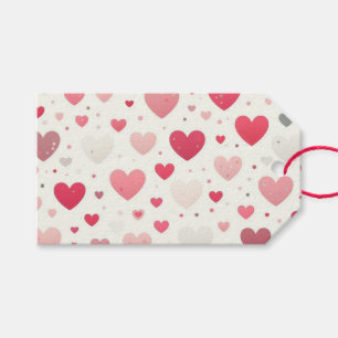 Colorful Valentine's day heart Gift Tags