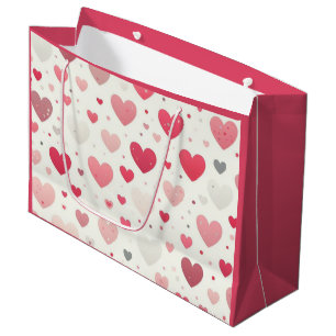 Colorful Valentine's day heart Large Gift Bag