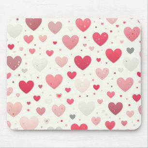 Colorful Valentine's day heart Mouse Pad