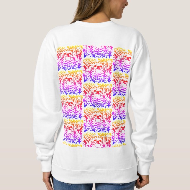Colorful vegetable motif Granada Sweatshirt (Back)
