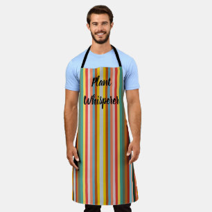 Colorful Vertical Retro Stripes Apron