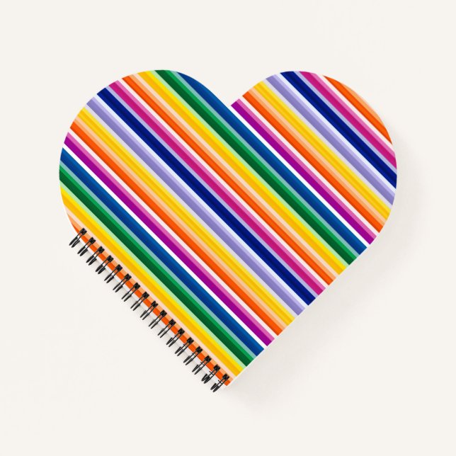 Colorful Vertical Stripes Design Notebook (Front)