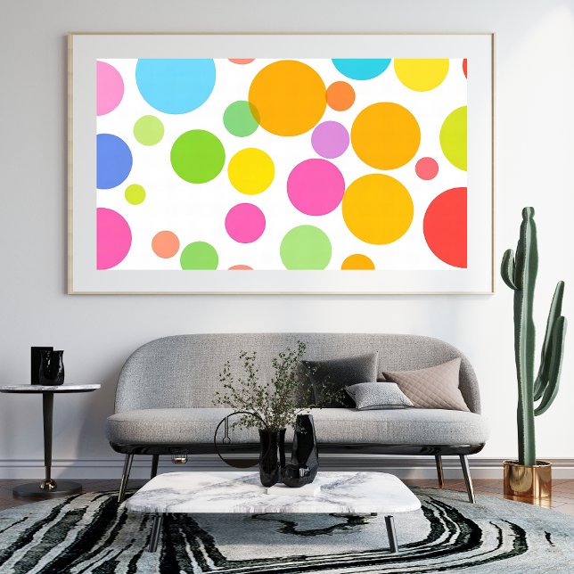 Colorful Vibrant Circle Pattern Modern Abstract  Photo Print (Creator Uploaded)