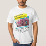 Colorful Vibrant Design With Pics and Text T-Shirt<br><div class="desc">Colorful Vibrant Post-it collage Design customizable With your own Photo, Text, Emoji or any kind of image. Great for Bachelor and Bachelorette party, Birthday, lgbt party, Sports Events, Friends Reunion. Easily personalize it adding your own photos, clipart, logos or any image. Write your text with any font, size and color...</div>