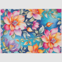 Colorful Vintage Fabric Art Tissue Paper