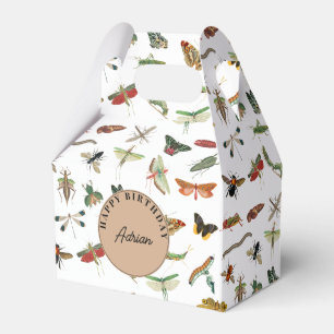 Colorful Vintage Insect Birthday Party Theme  Favour Box