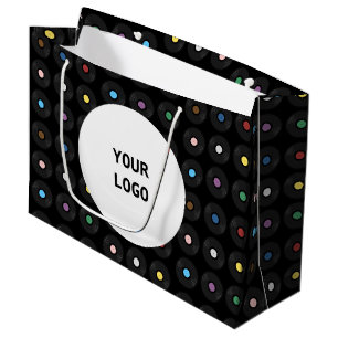 Colorful Vinyl Record classic  Large Gift Bag