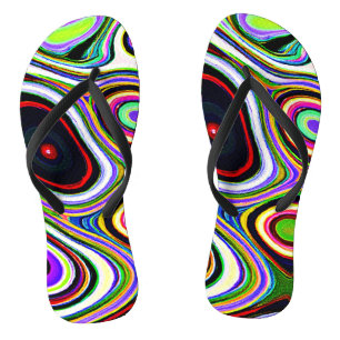 Colorful Vivid Abstraction Pattern Jandals