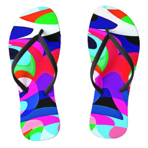 Colorful Vivid Abstractions Pattern Jandals