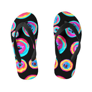 Colorful Vivid Pattern Design Kid's Jandals