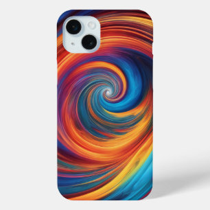 Colorful vortex iPhone 15 mini case