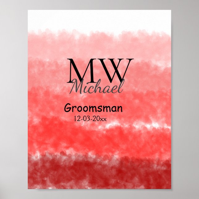 Colorful watercolor abstract add name text poster (Front)