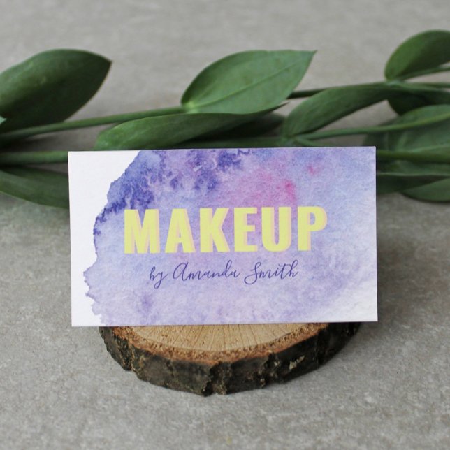 Colorful Watercolor Brushstroke Unique  Business Card (Creator Uploaded)