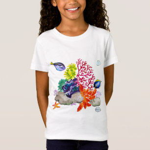 Colorful watercolor drawing of the seafloor T-Shirt
