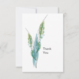 Colorful Watercolor Foliage Baby Shower  Thank You Card