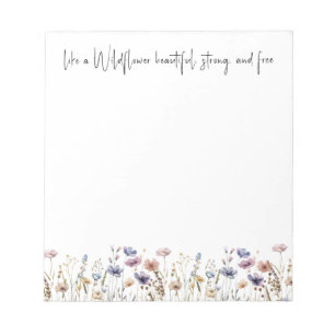 Colorful Watercolor Wildflower Notepad