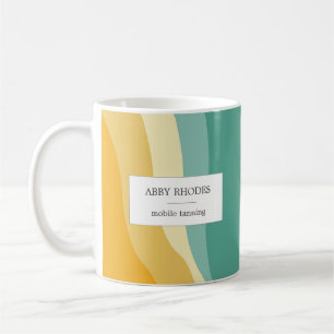 Colorful wave lines personalized coffee mug