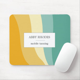 Colorful wave lines personalized mouse pad