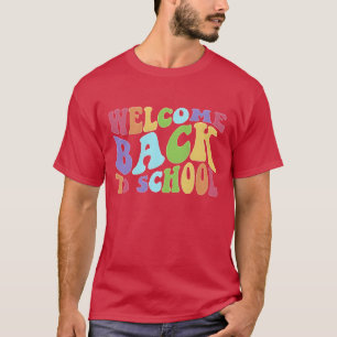 Colorful Welcome Back to School Studenteacher vint T-Shirt