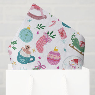 Colorful Whimsical Christmas Tissue Paper
