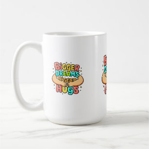 Colorful Whimsical Illustration – “BIGGER DREAMS B Coffee Mug