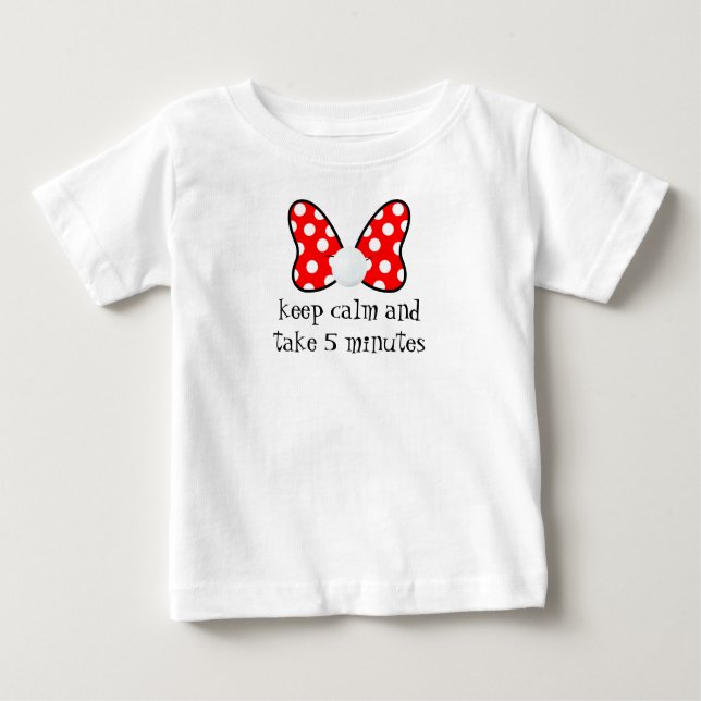 Colorful White and Red Ribbon Baby T-Shirt (Front)