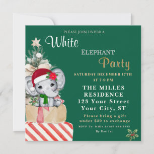 Colorful White Elephant Christmas Holiday Party