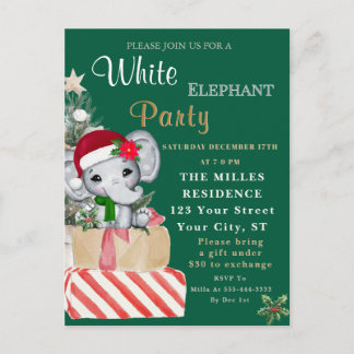 Colorful White Elephant Christmas Holiday Party