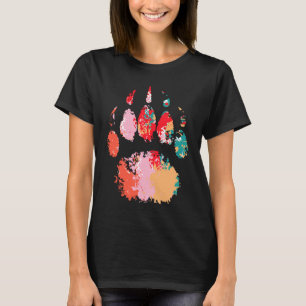 Colorful Wild Animal Paw Wilderness Wildlife Natur T-Shirt