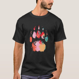 Colorful Wild Animal Paw Wilderness Wildlife Natur T-Shirt