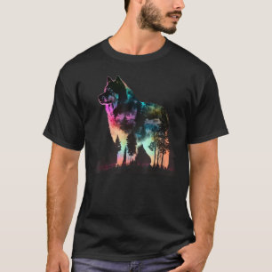 Colorful Wilderness Nature Alaskan Malamute Reflec T-Shirt