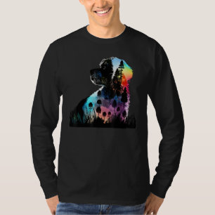 Colorful Wilderness Nature Portuguese Water Dog Re T-Shirt