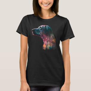 Colorful Wilderness Nature Weimaraner Reflection T-Shirt