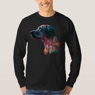 Colorful Wilderness Nature Weimaraner Reflection T-Shirt
