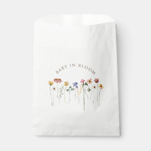 Colorful Wildflower Baby In Bloom Baby shower Favour Bags