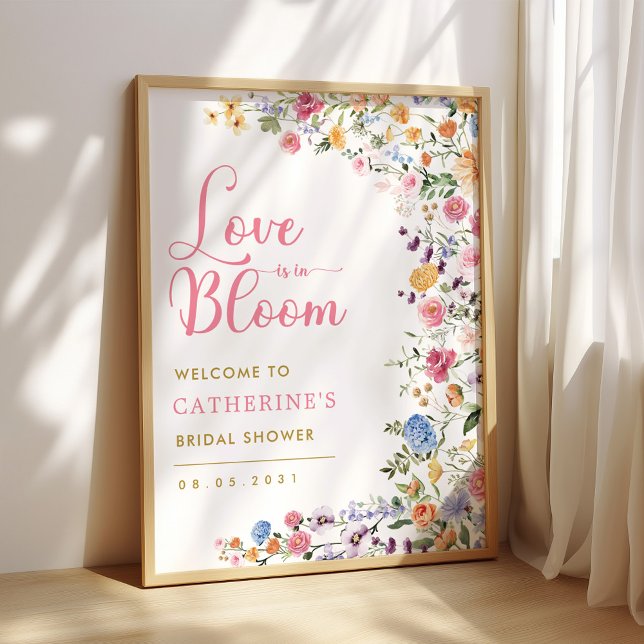 Colorful Wildflower Bridal Shower Welcome Poster (Creator Uploaded)