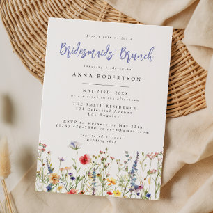 Colorful Wildflower Bridesmaids Brunch Invitation