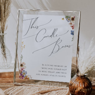 Colorful Wildflower Garden This Candle Burns Sign