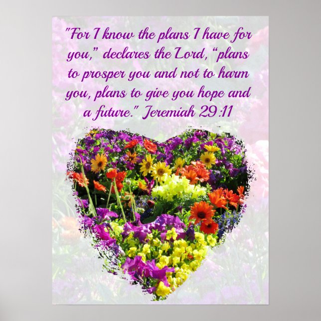 COLORFUL WILDFLOWER JEREMIAH 29:11 ORIGINAL POSTER (Front)