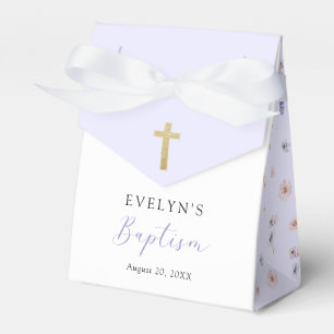 Colorful Wildflower Meadow Girl Baptism Favour Box