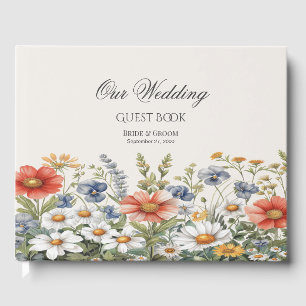 Colorful Wildflowers Guest Book