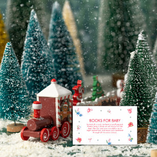 Colorful Winter Books For Baby Shower  Enclosure Card