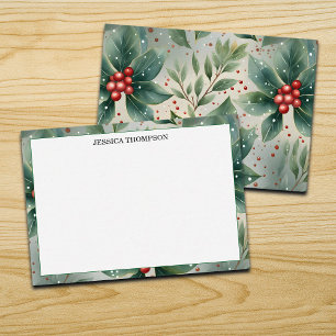 Colorful Winter Poinsettia Flower Custom Card