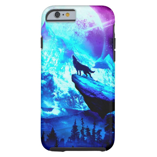 Colorful wolf howling Case-Mate iPhone case (Back)