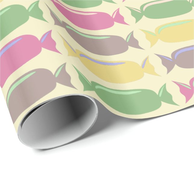 Colorful Wrapped Candy Pattern Wrapping Paper (Roll Corner)