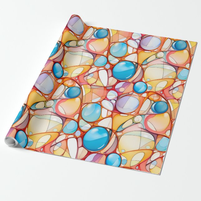 Colorful wrapping paper abstract pattern (Unrolled)