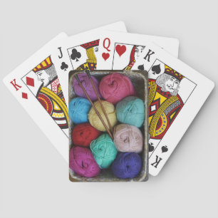 Colorful Yarn Knitting Playing Cards